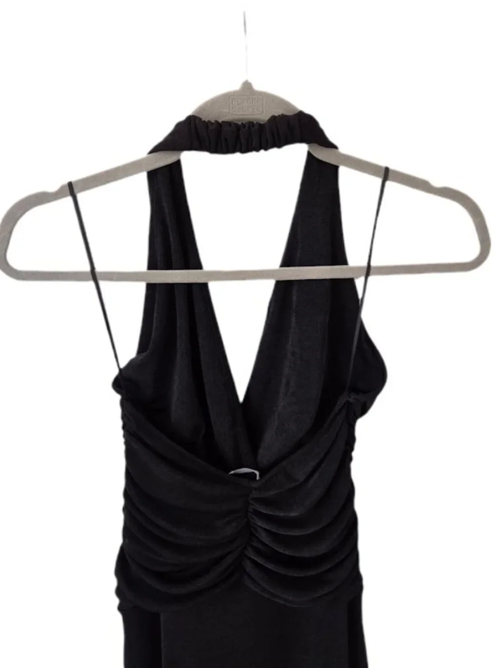 NWT Reformation Everlynn Knit Maxi Dress Halter Black Small - Picture 8 of 11